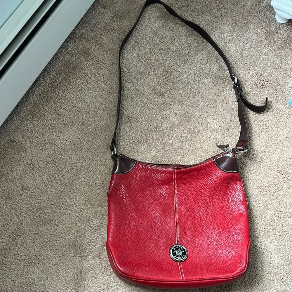 Womens Dooney and Bourke red leather bag used